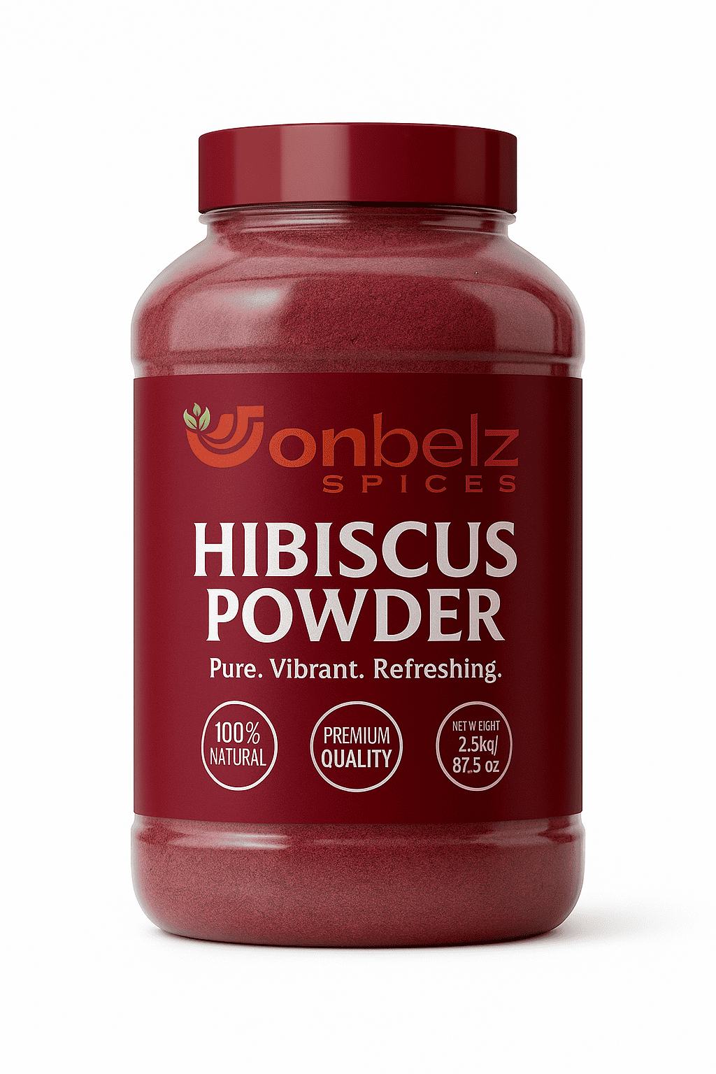 Tart, vibrant hibiscus petals packed with antioxidants—perfect for teas, beverages, sauces, and natural coloring.